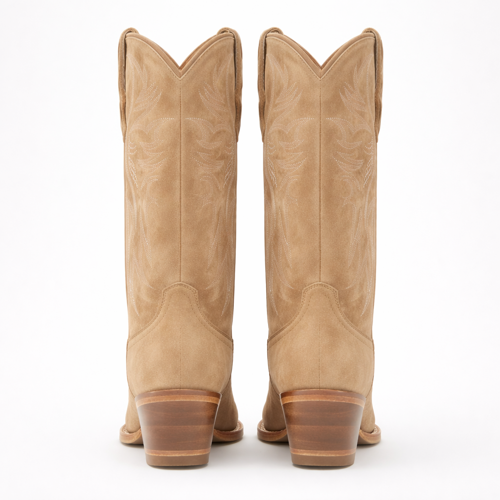 Women’s Classic Tan Suede Western Boots