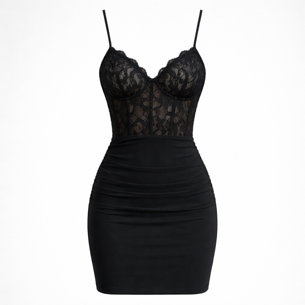 Women’s Black Sleeveless Mini Dress - Fitted