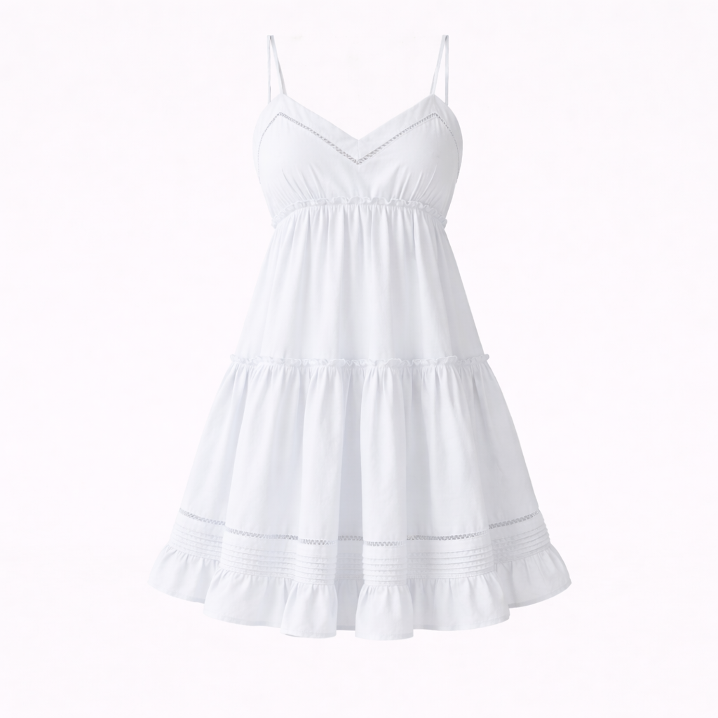 Women’s Ruffle Tier Mini Dress - Relaxed Fit