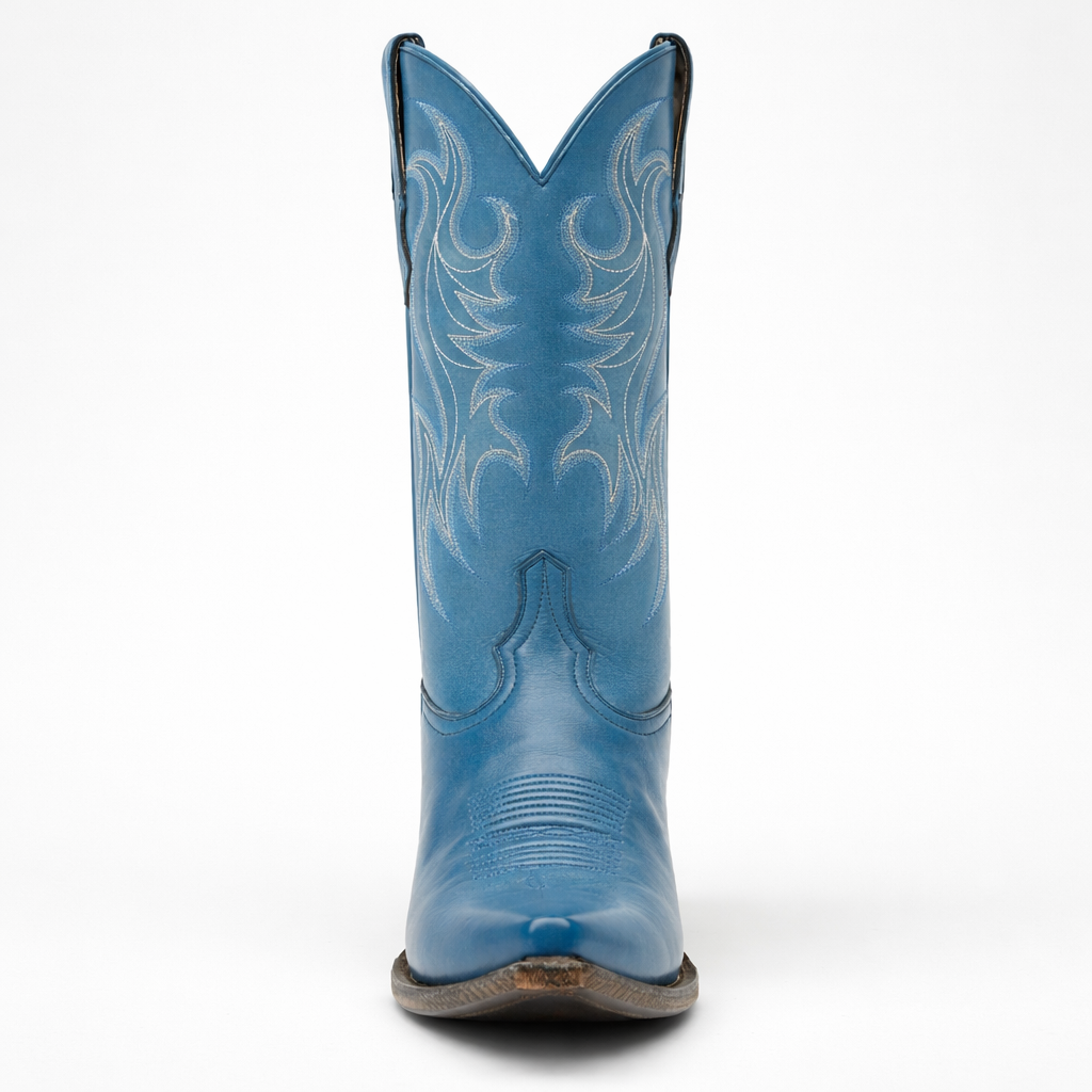 Women's Blue Jean Baby Western Boots - Snip Toe Blue